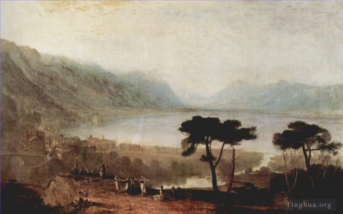 Joseph Mallord William Turner Ölgemälde - Der Genfersee von Montreux Turner aus gesehen