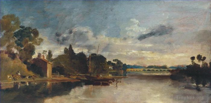 Joseph Mallord William Turner Ölgemälde - Die Themse in der Nähe von Walton Bridges Turner