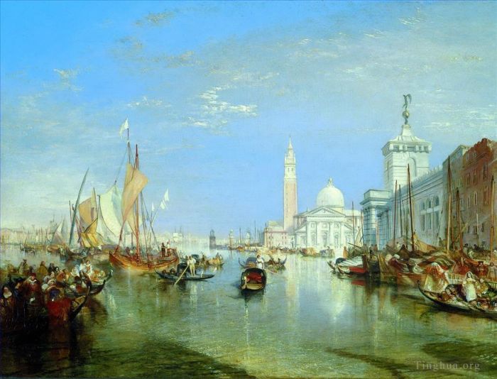 Joseph Mallord William Turner Ölgemälde - Venedig Der blaue Turner von Dogana und San Giorgio Maggiore