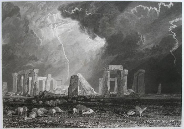 Joseph Mallord William Turner Andere Malerei - Stonehenge-Detail Turner