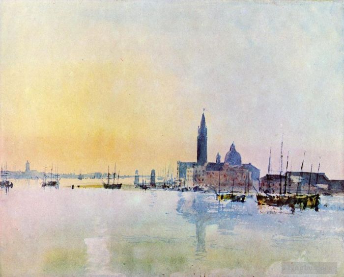 Joseph Mallord William Turner Andere Malerei - Venedig San Guirgio vom Dogana-Sonnenaufgang aus