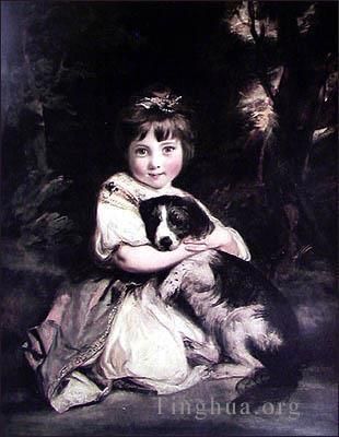 Sir Joshua Reynolds Ölgemälde - Liebe mich liebe mein Hund
