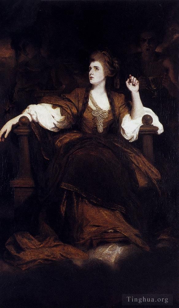 Sir Joshua Reynolds Ölgemälde - Porträt von Frau Siddons als tragische Muse