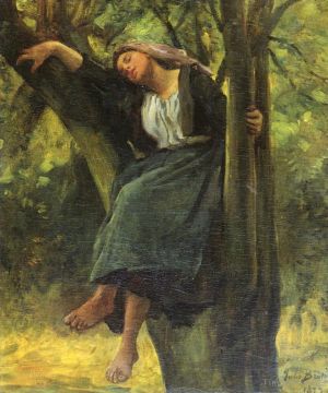 Jules Adolphe Aime Louis Breton Werk - Französisch 1827Schlafend im Wald