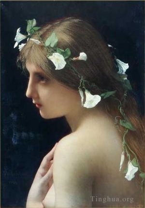 Jules Joseph Lefebvre Werk - Nymphe mit Windenblumen