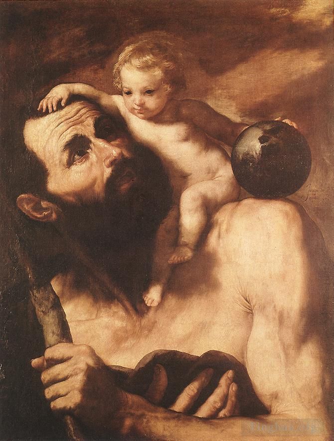 Giuseppe Ribera Ölgemälde - Hl. Christophorus