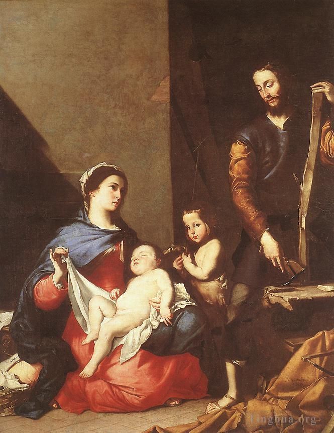 Giuseppe Ribera Ölgemälde - Die Heilige Familie
