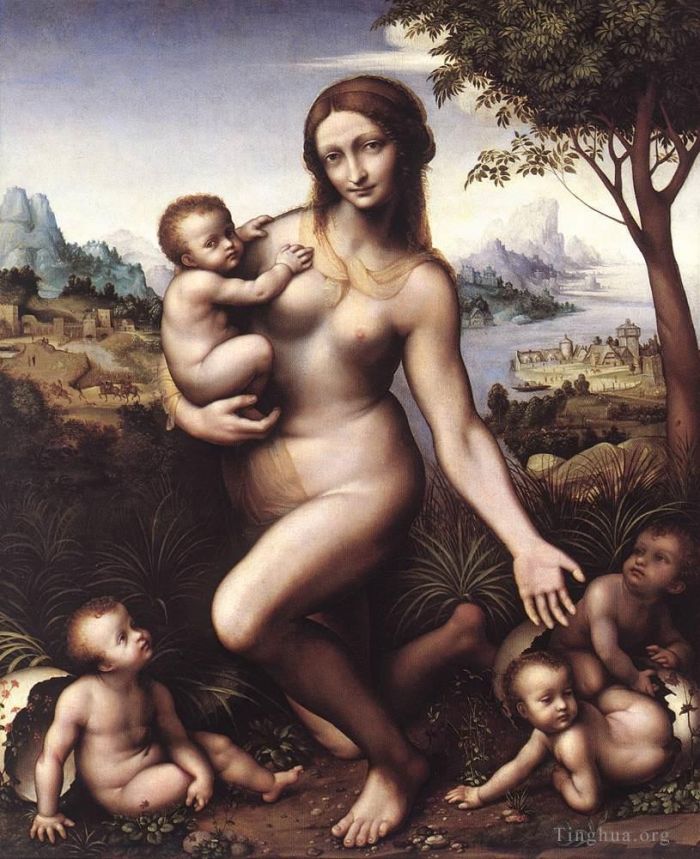 Leonardo da Vinci Ölgemälde - Leda 1530
