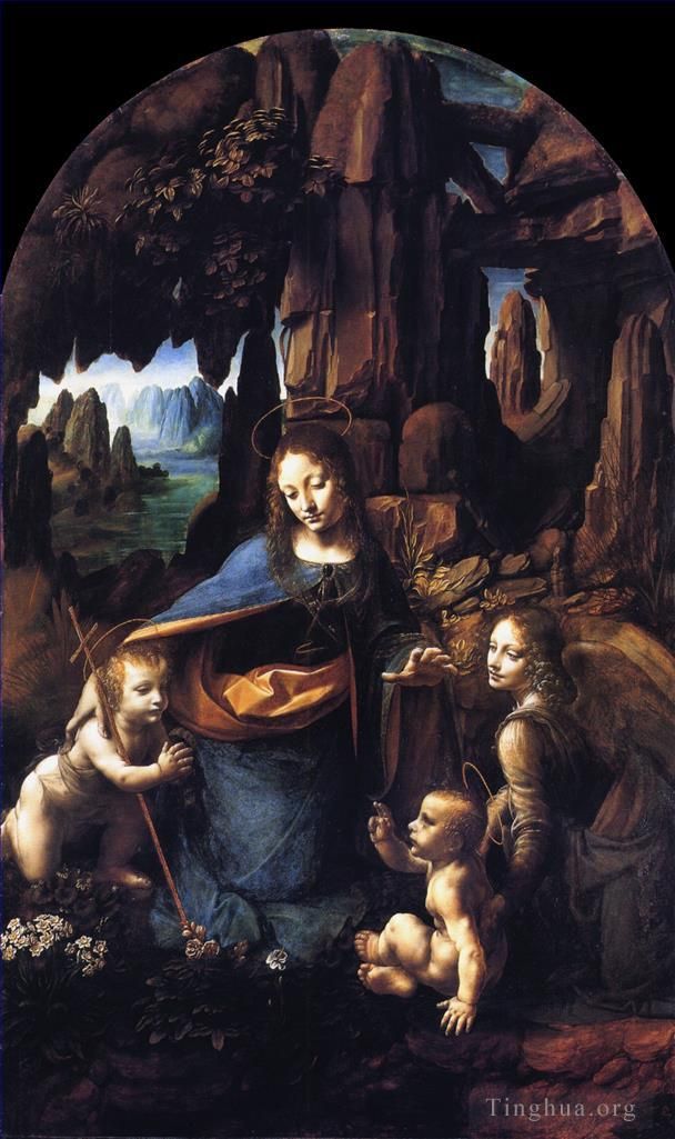 Leonardo da Vinci Ölgemälde - Felsenmadonna 1491