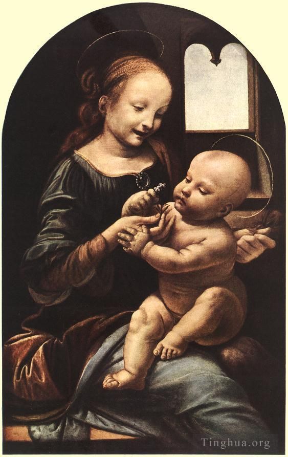Leonardo da Vinci Ölgemälde - Madonna mit Blume