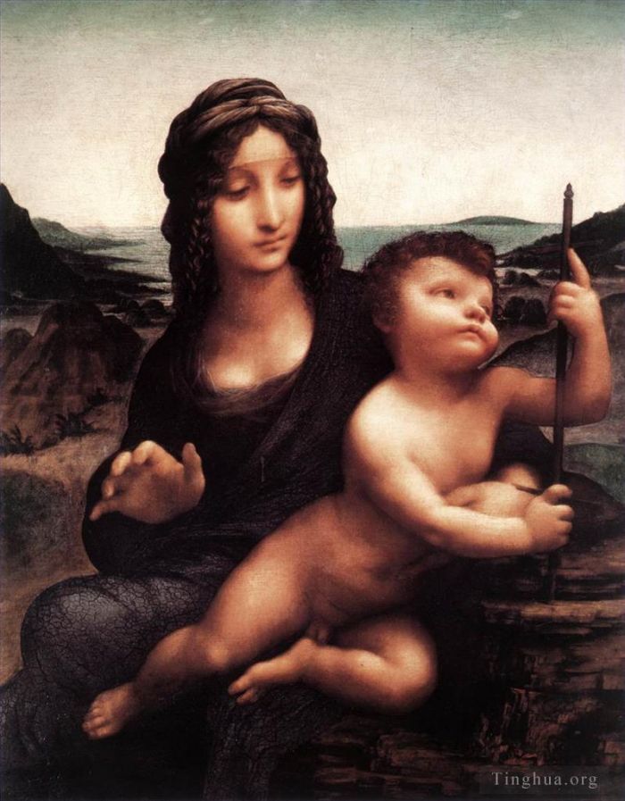 Leonardo da Vinci Ölgemälde - Madonna mit dem Garnwickler 1501