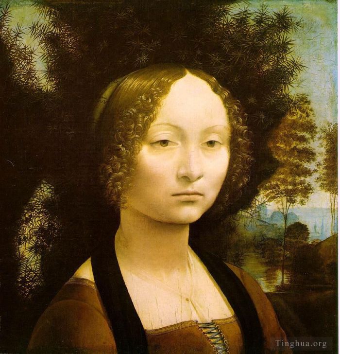 Leonardo da Vinci Ölgemälde - Porträt von Ginevra Benci