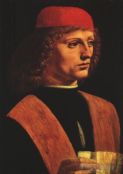 Leonardo da Vinci Ölgemälde - Porträt eines Musikers