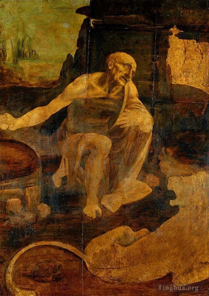 Leonardo da Vinci Ölgemälde - Heiliger Hieronymus