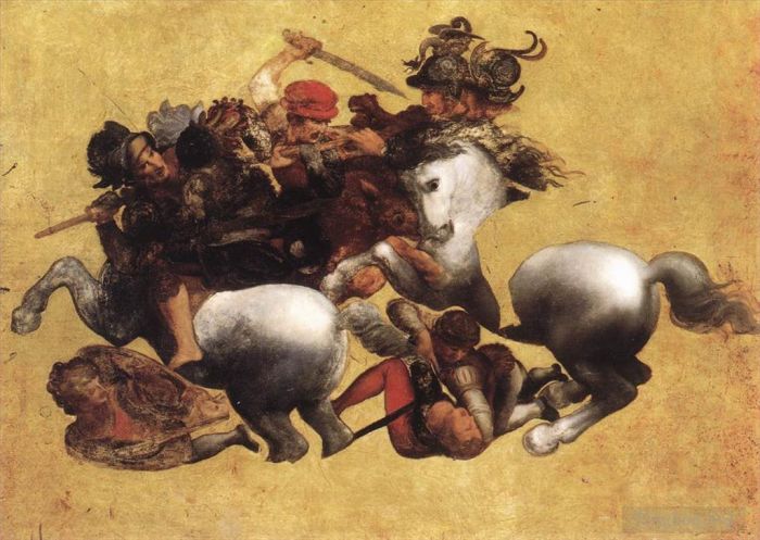 Leonardo da Vinci Andere Malerei - Schlacht von Anghiari Tavola Doria