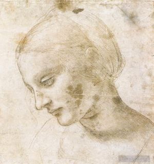 Leonardo da Vinci Werk - Studie über den Kopf einer Frau