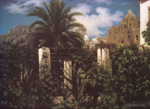 Frederic Leighton Werk - Garten eines Gasthauses Capri