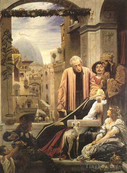 Frederic Leighton Ölgemälde - Der Tod von Brunelleschi 1852