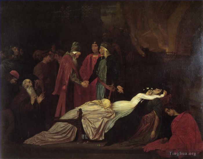 Frederic Leighton Ölgemälde - Die Versöhnung der Montagues und der Capulets