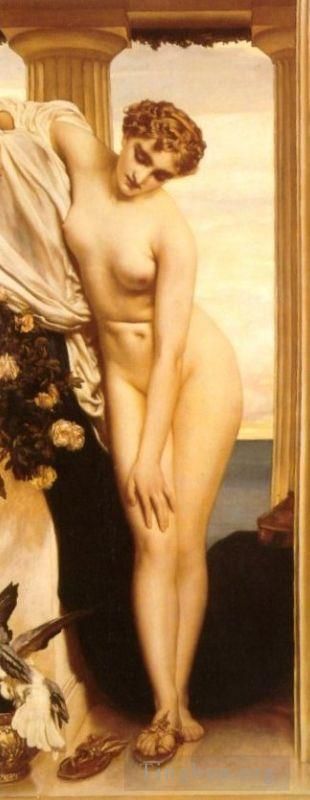 Frederic Leighton Ölgemälde - Venus entkleidet sich für das Bad 1866