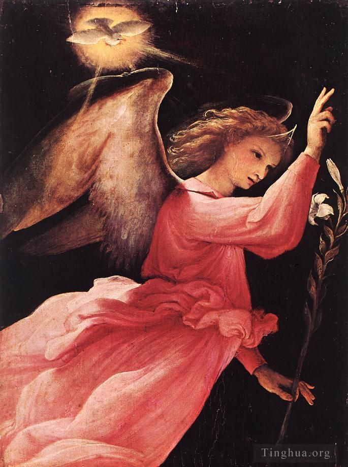 Lorenzo Lotto Ölgemälde - Engel verkündet 1527
