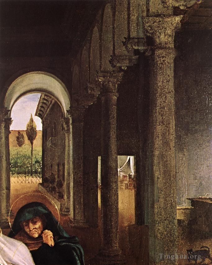 Lorenzo Lotto Ölgemälde - Christus verabschiedet sich von seiner Mutter 1521detail1