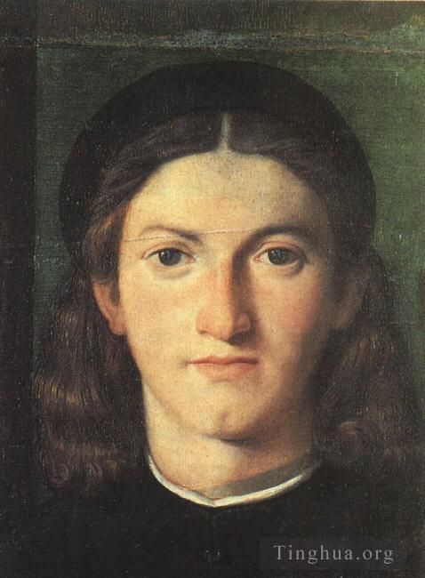 Lorenzo Lotto Ölgemälde - Kopf eines jungen Mannes