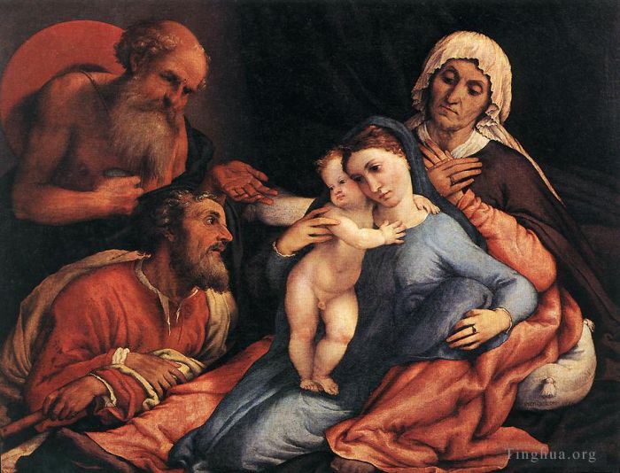 Lorenzo Lotto Ölgemälde - Madonna mit Kind und Heiligen, 1534