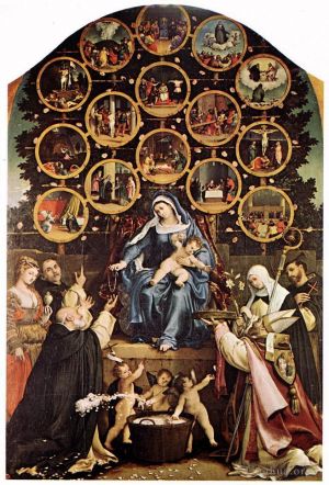 Lorenzo Lotto Werk - Madonna vom Rosenkranz 1539
