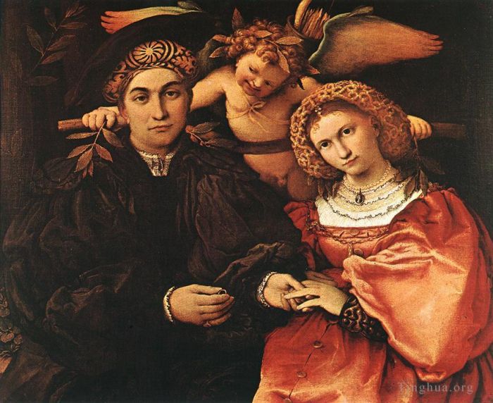 Lorenzo Lotto Ölgemälde - Messer Marsilio und seine Frau 1523