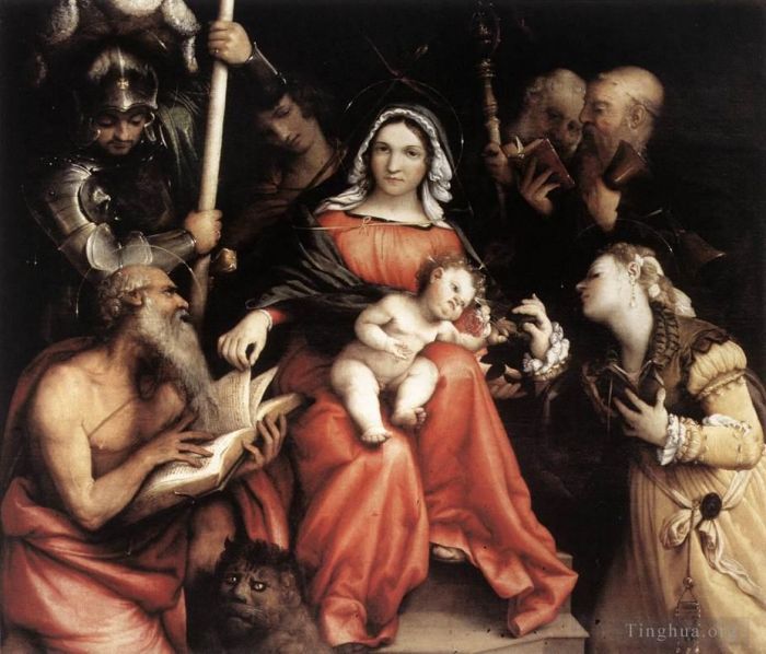 Lorenzo Lotto Ölgemälde - Mystische Hochzeit der Heiligen Katharina 1524