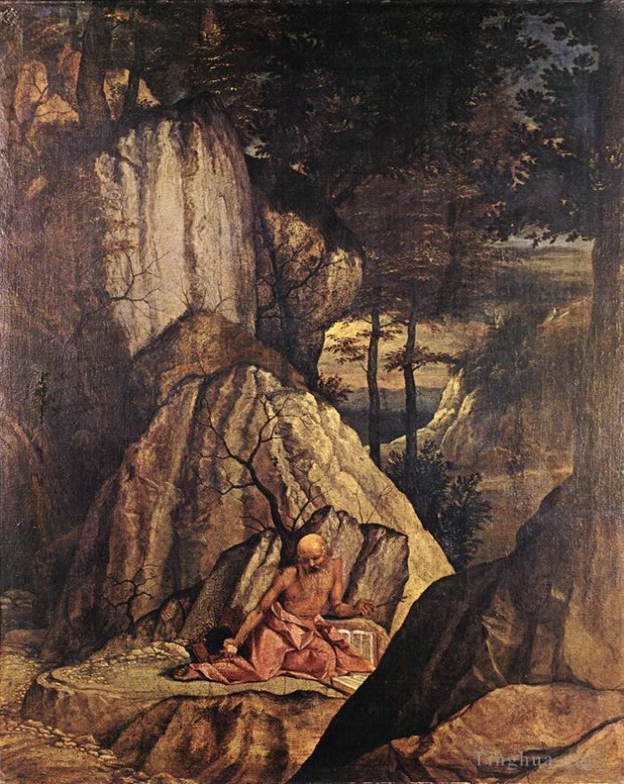 Lorenzo Lotto Ölgemälde - Büßender heiliger Hieronymus
