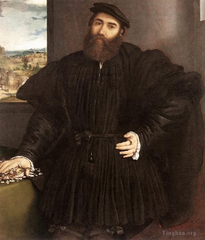 Lorenzo Lotto Ölgemälde - Porträt eines Herrn 1530
