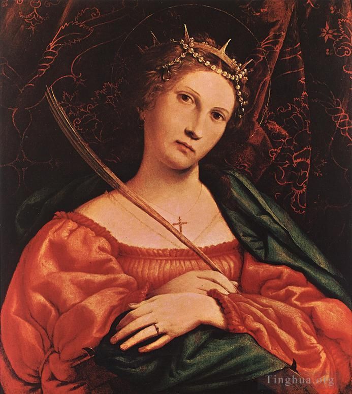 Lorenzo Lotto Ölgemälde - Hl. Katharina von Alexandria 1522
