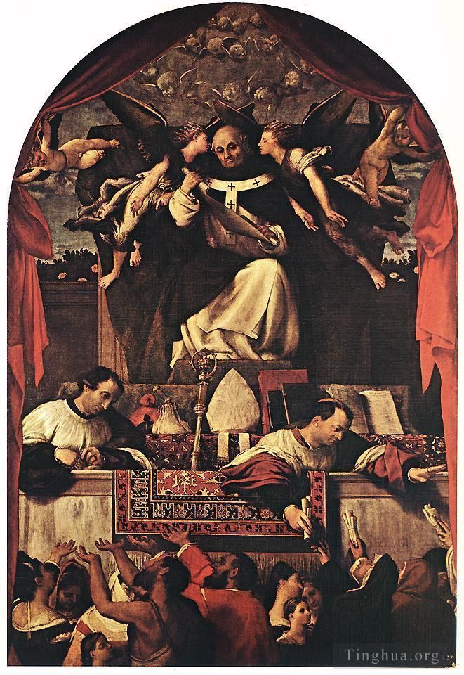 Lorenzo Lotto Ölgemälde - Die Almosen des Heiligen Antonius 1542