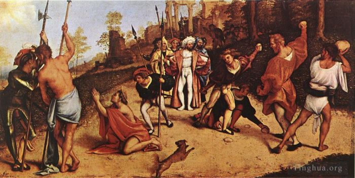 Lorenzo Lotto Ölgemälde - Das Martyrium des Heiligen Stephanus 1516