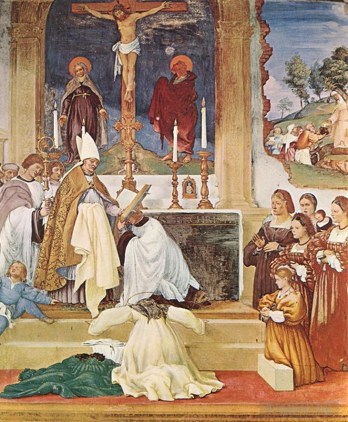 Lorenzo Lotto Ölgemälde - Gewand der Heiligen Birgitta 1524