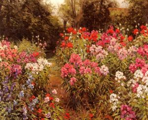 Louis Aston Knight Werk - Ein Blumengarten