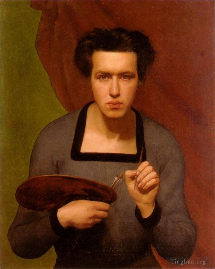 Anne-Francois-Louis Janmot Ölgemälde - Porträt des Künstlers