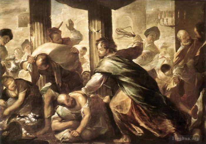Luca Giordano Ölgemälde - Christus reinigt den Tempel