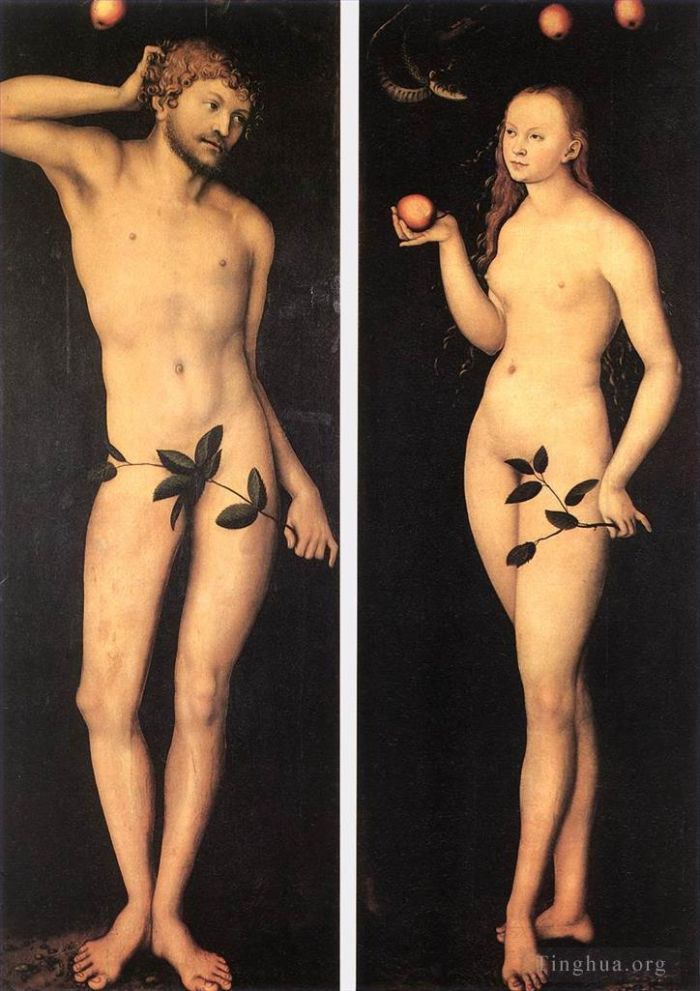 Lucas Cranach the Elder Ölgemälde - Adam und Eva 1528