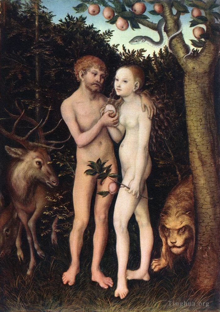 Lucas Cranach the Elder Ölgemälde - Adam und Eva 1533