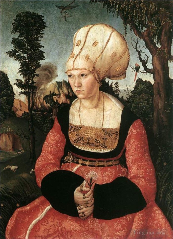 Lucas Cranach the Elder Ölgemälde - Porträt von Anna Cuspinian