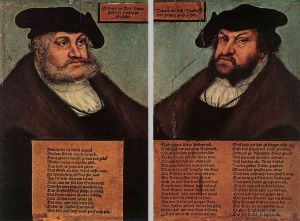 Lucas Cranach the Elder Werk - Porträts von Johann I. und Friedrich III