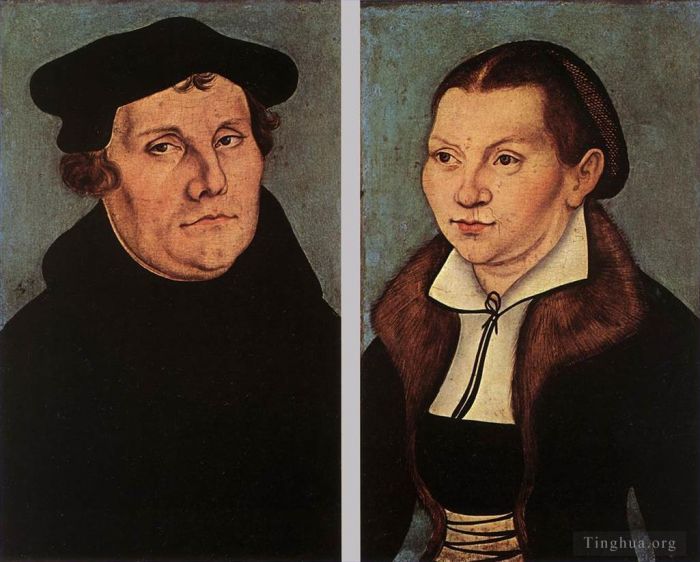 Lucas Cranach the Elder Ölgemälde - Porträts von Martin Luther und Catherine Bore