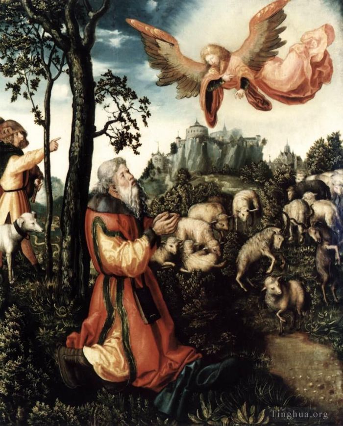 Lucas Cranach the Elder Ölgemälde - Die Verkündigung an Joachim