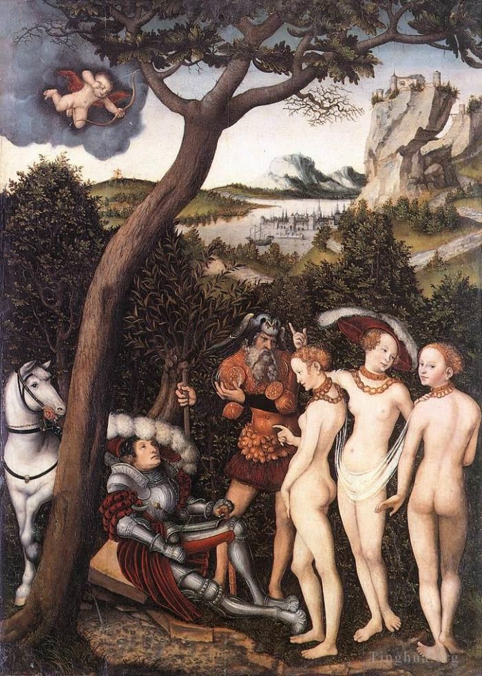 Lucas Cranach the Elder Ölgemälde - Das Urteil des Paris 1528