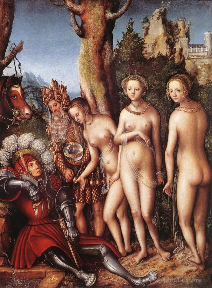 Lucas Cranach the Elder Ölgemälde - Das Urteil von Paris