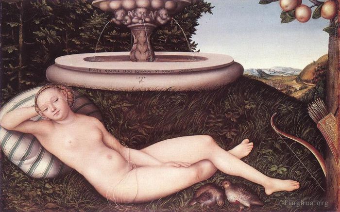 Lucas Cranach the Elder Ölgemälde - Die Nymphe des Brunnens