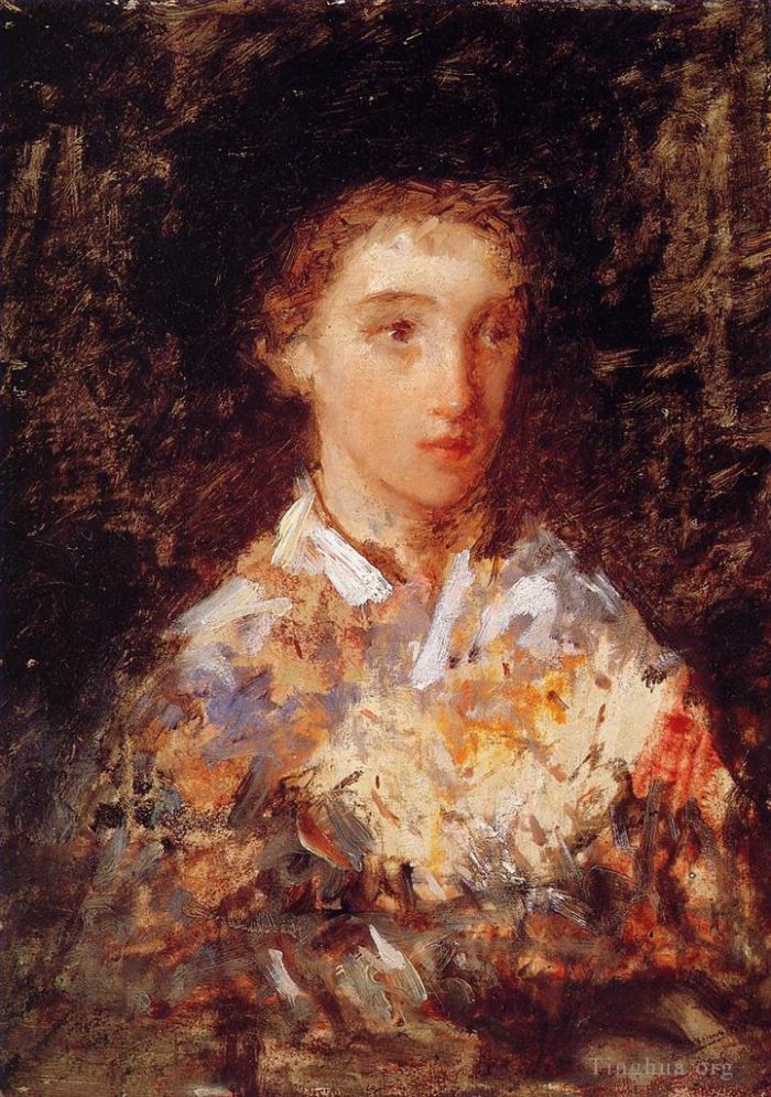 Mary Stevenson Cassatt Ölgemälde - Kopf eines jungen Mädchens